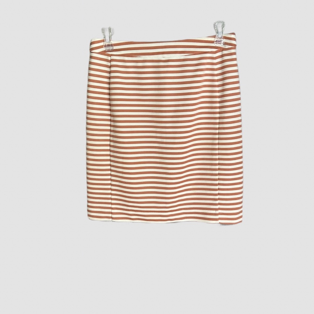 41 Hawthorn Orange & White Mini Pencil Skirt Size M